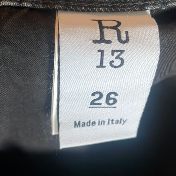 R13 Crossover jeans in Layton Black 26 NWT - Picture 8 of 14